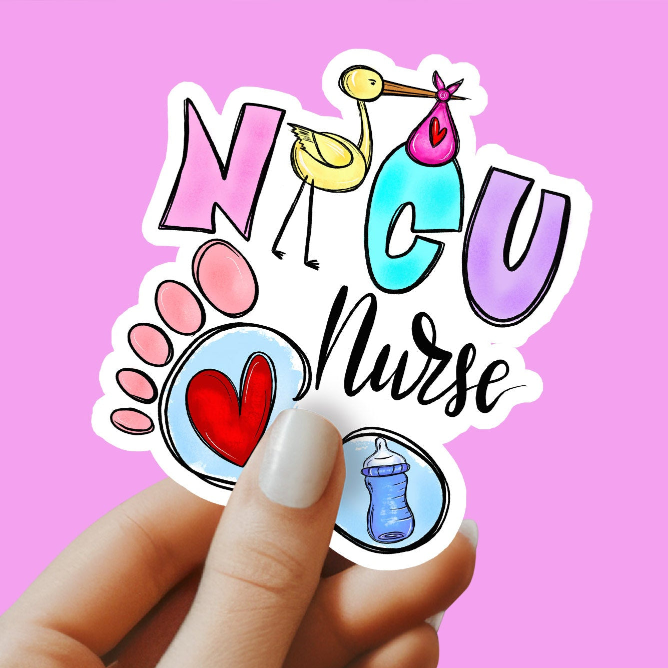 NICU Nurse Sticker - NICU RN Sticker - Nurse Gift - Decorative Sticker - Sticker