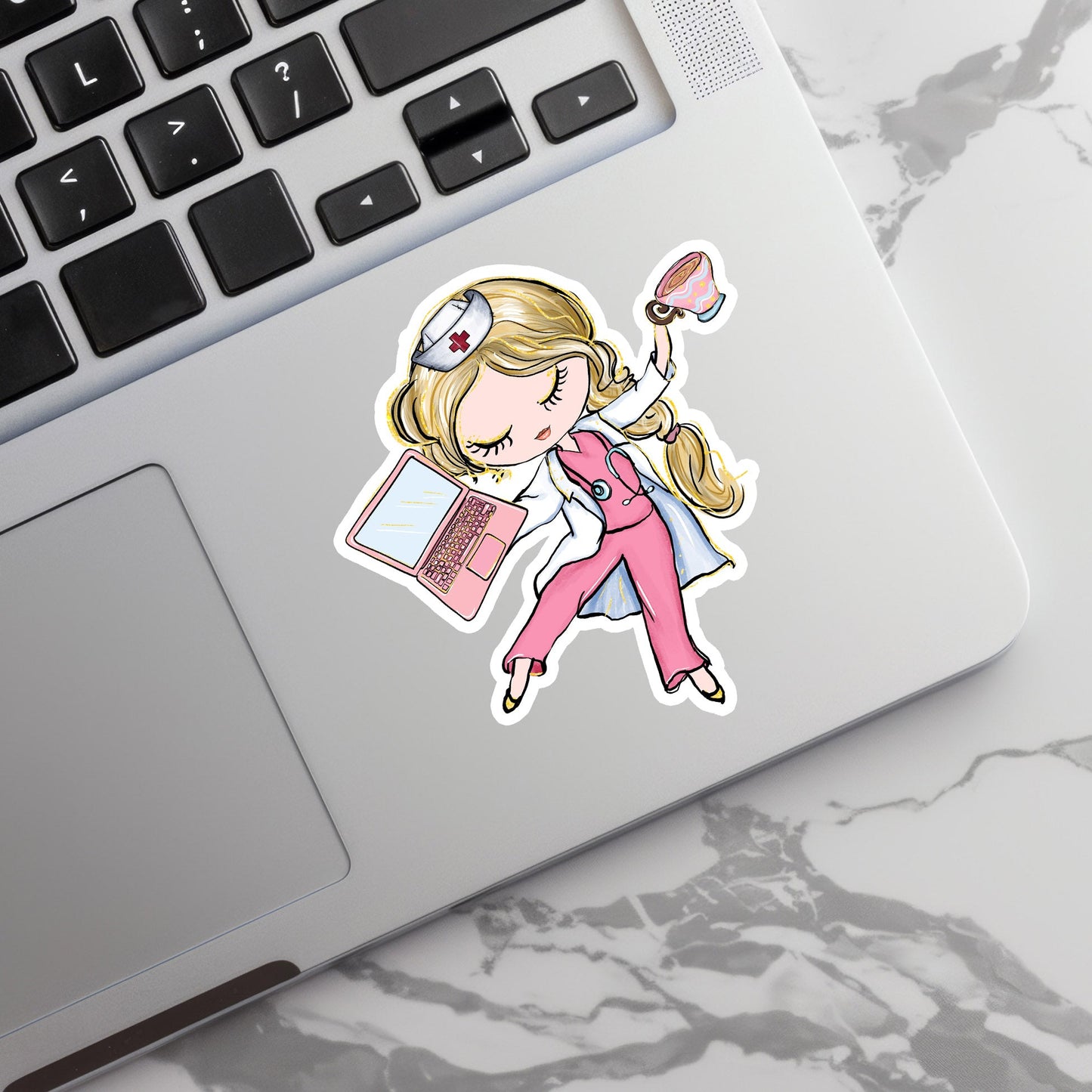 Girl Doctor Sticker - Medical Sticker - Decorative Sticker - Sticker