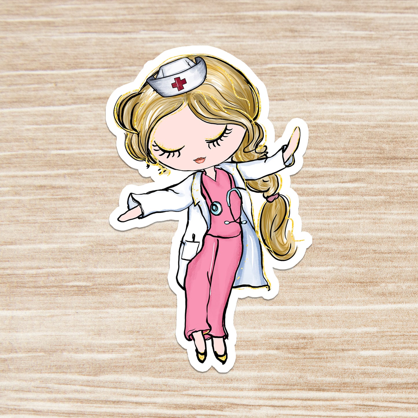 Girl Doctor Sticker - Medical Sticker - Decorative Sticker - Sticker