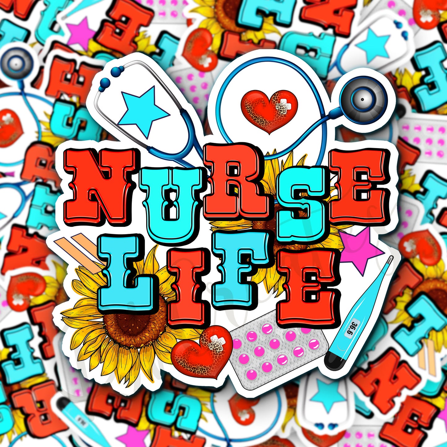 Nurse Life Sticker - Nurse Sticker - RN Sticker - Nurse Gift - Decorative Sticker - Sticker