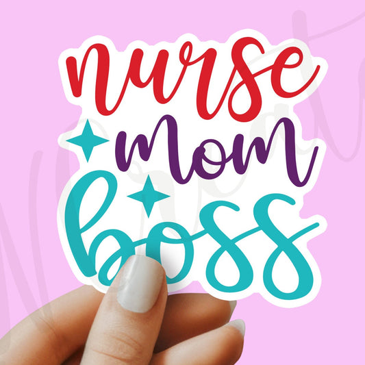 Nurse Mom Mom Sticker - Nurse Ssticker - RN Sticker - Nurse Gift - Decorative Sticker - Sticker