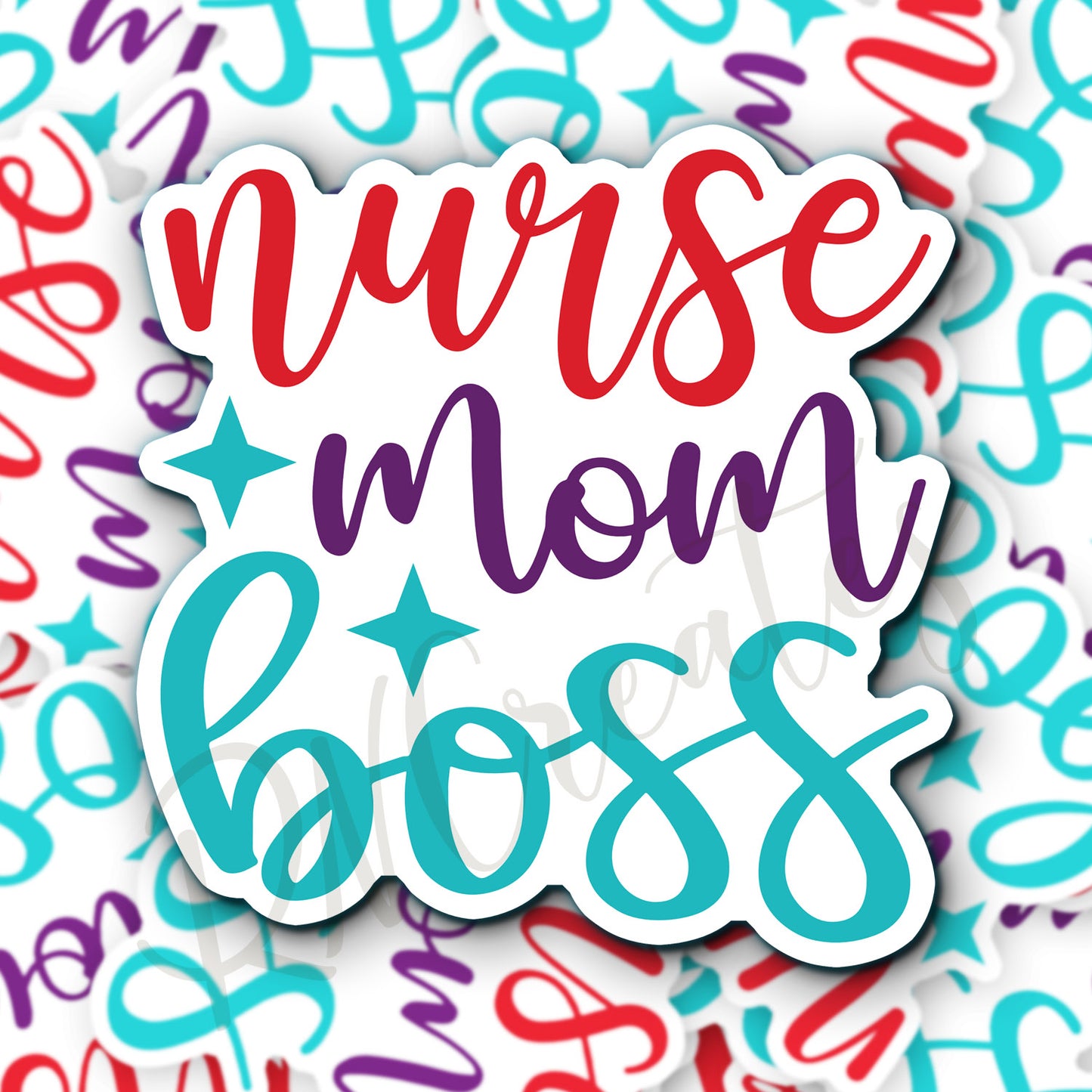 Nurse Mom Mom Sticker - Nurse Ssticker - RN Sticker - Nurse Gift - Decorative Sticker - Sticker