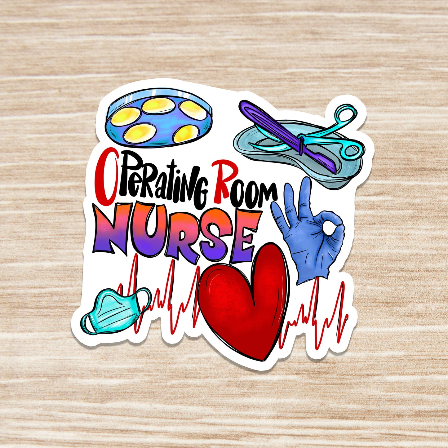 Operating Room Nurse Sticker - OR Nurse Sticker - OR RN Sticker - Nurse Gift - Decorative Sticker - Sticker