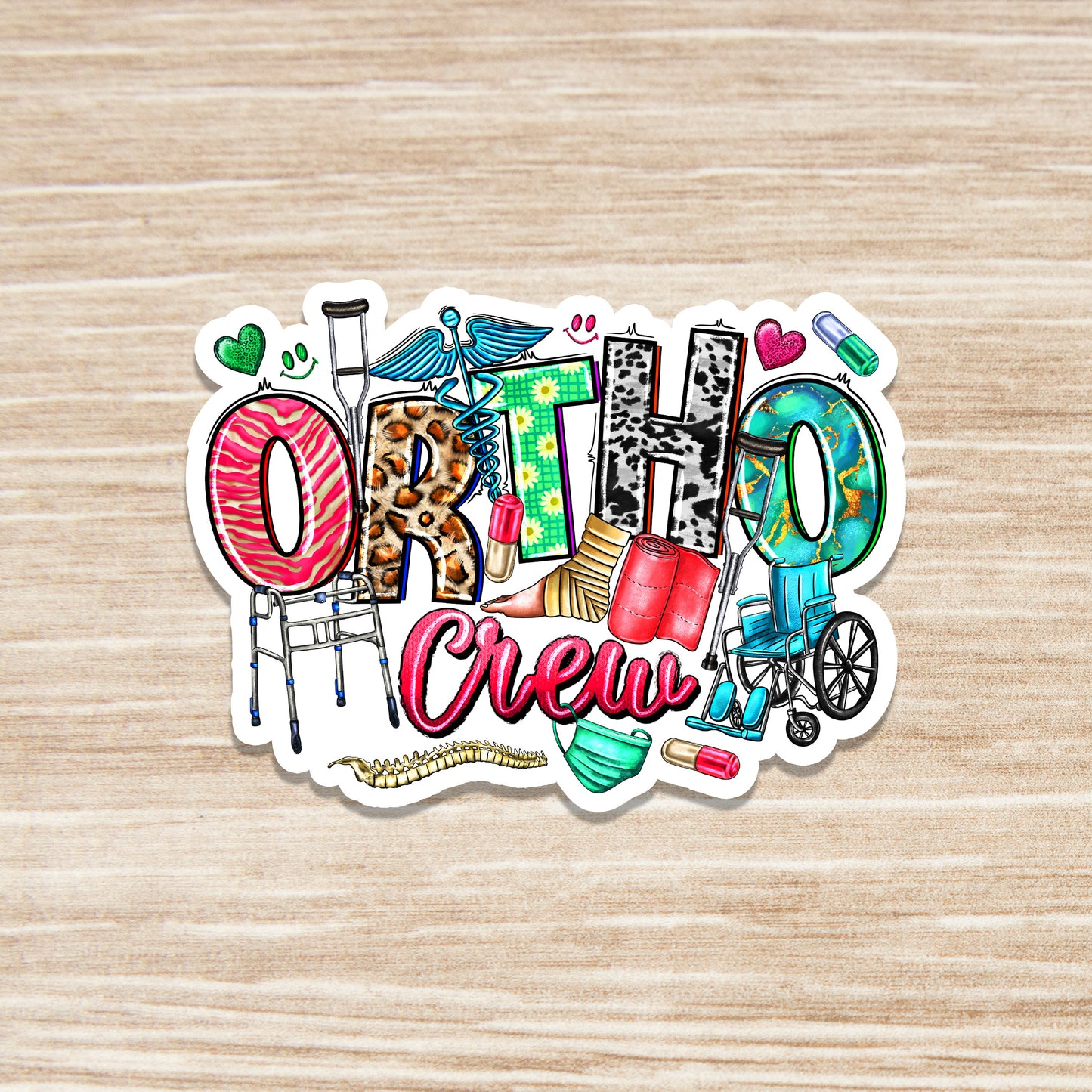 Ortho Crew Sticker - Orthopedic Nurse Sticker - Ortho RN Sticker - Nurse Gift - Decorative Sticker - Sticker