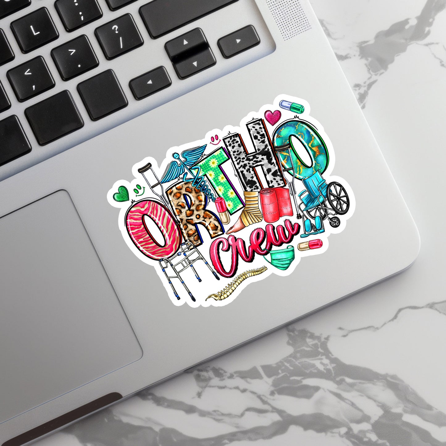 Ortho Crew Sticker - Orthopedic Nurse Sticker - Ortho RN Sticker - Nurse Gift - Decorative Sticker - Sticker