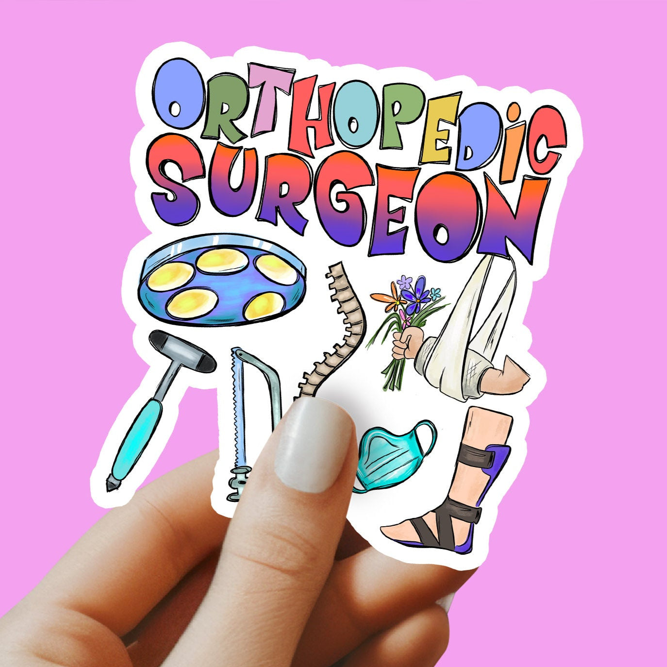 Orthopedic Surgeon Sticker - Ortho Surgeon Sticker - Decorative Sticker - Sticker