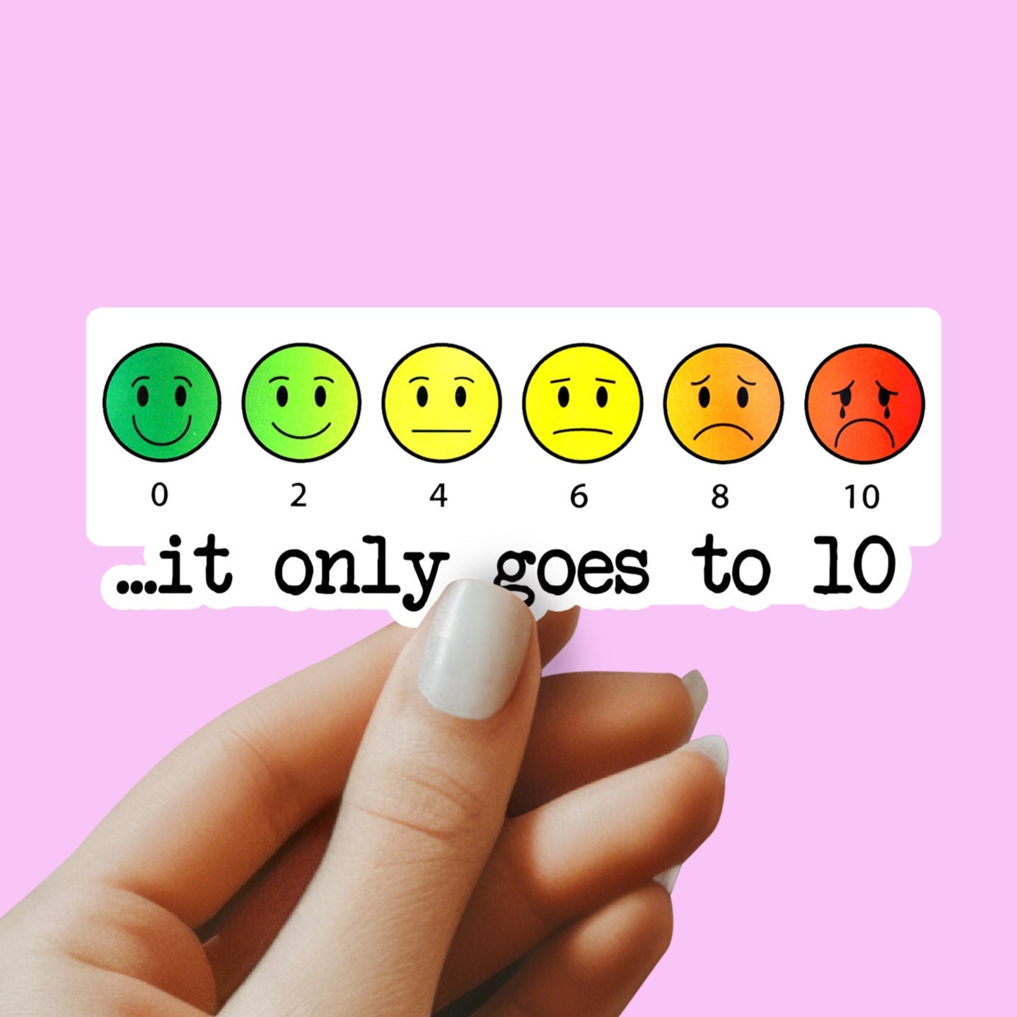 Pain Scale Medical Sticker - Funny Medical Sticker - Nurse Sticker