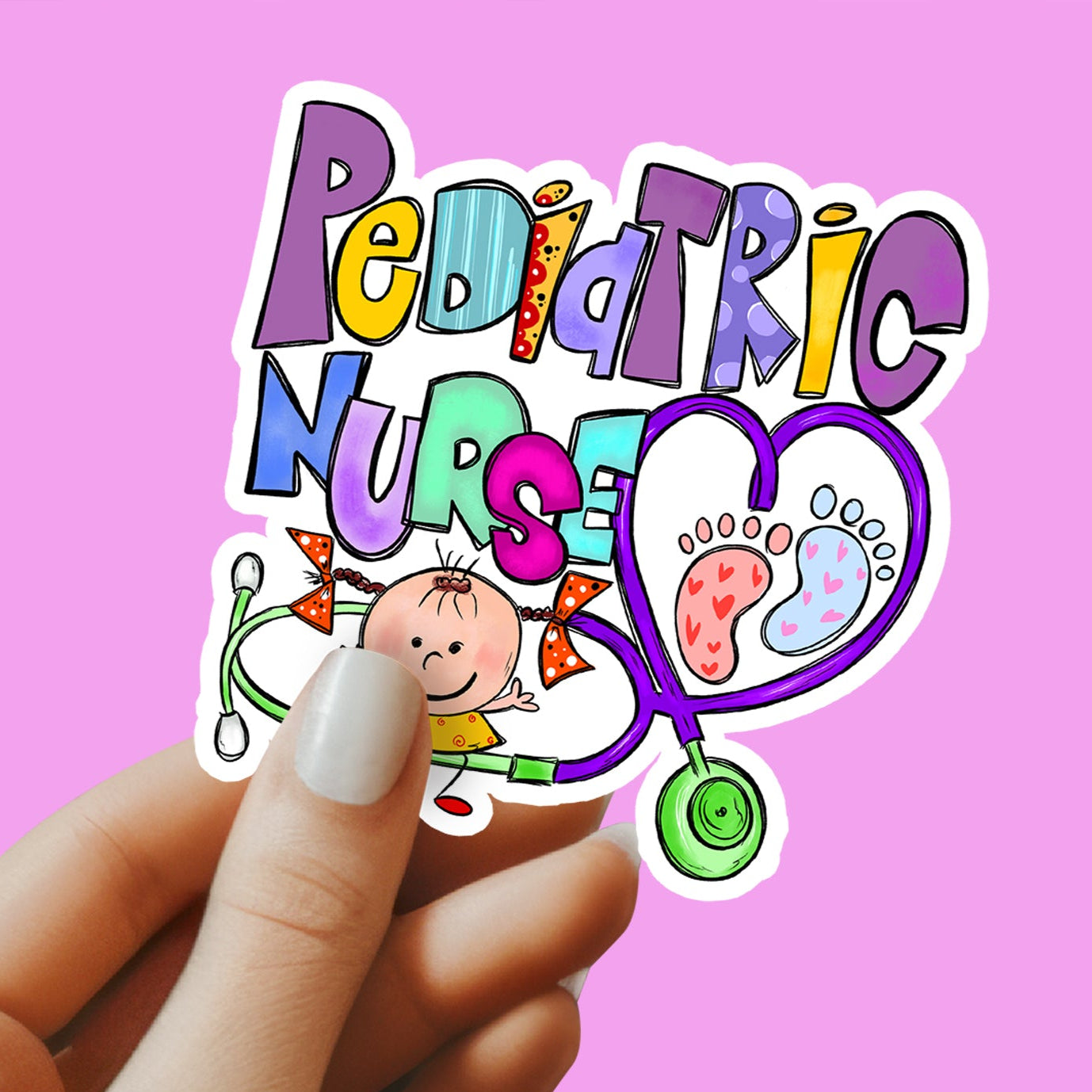 Pediatric Nurse Sticker - Peds Nurse Sticker - Decorative Sticker - Sticker