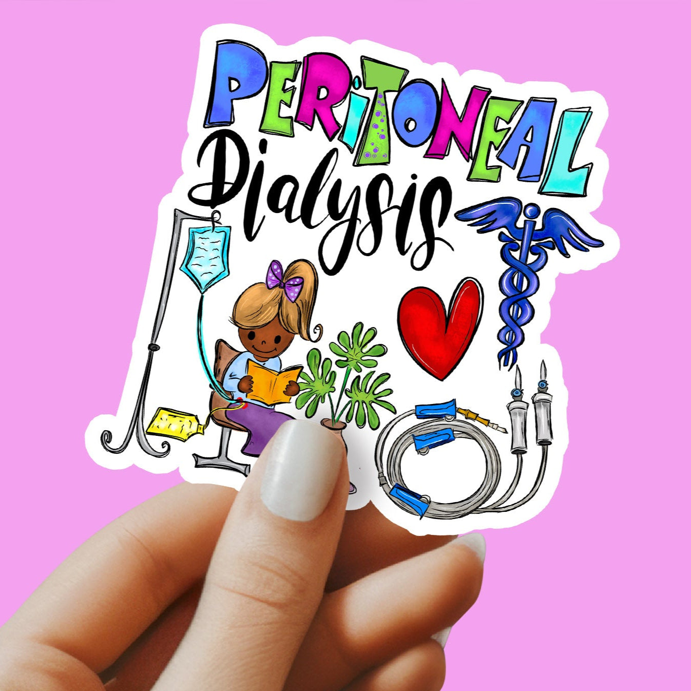 Peritoneal Dialysis Nurse Sticker - Peritoneal Dialysis Tech Sticker - Decorative Sticker - Sticker