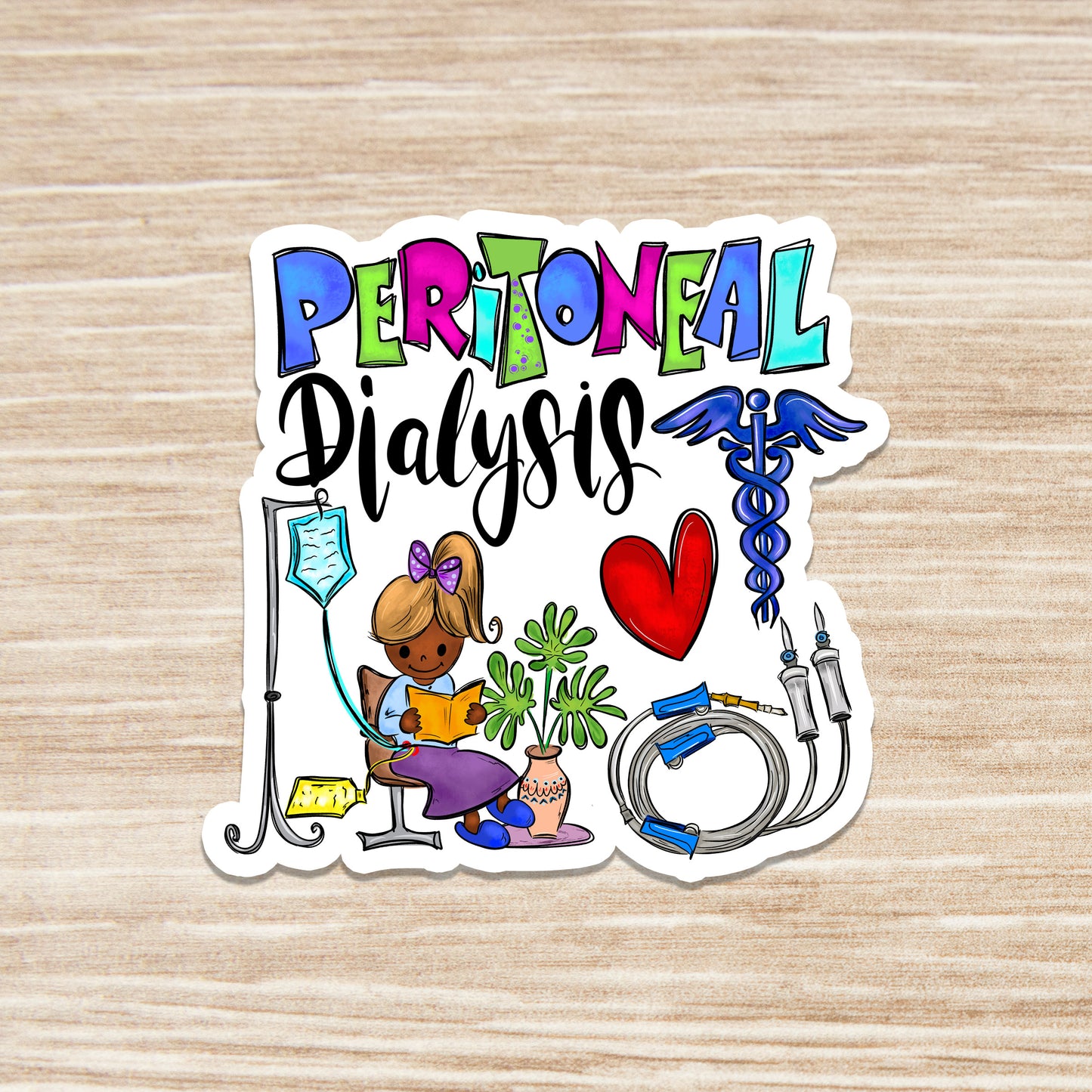 Peritoneal Dialysis Nurse Sticker - Peritoneal Dialysis Tech Sticker - Decorative Sticker - Sticker