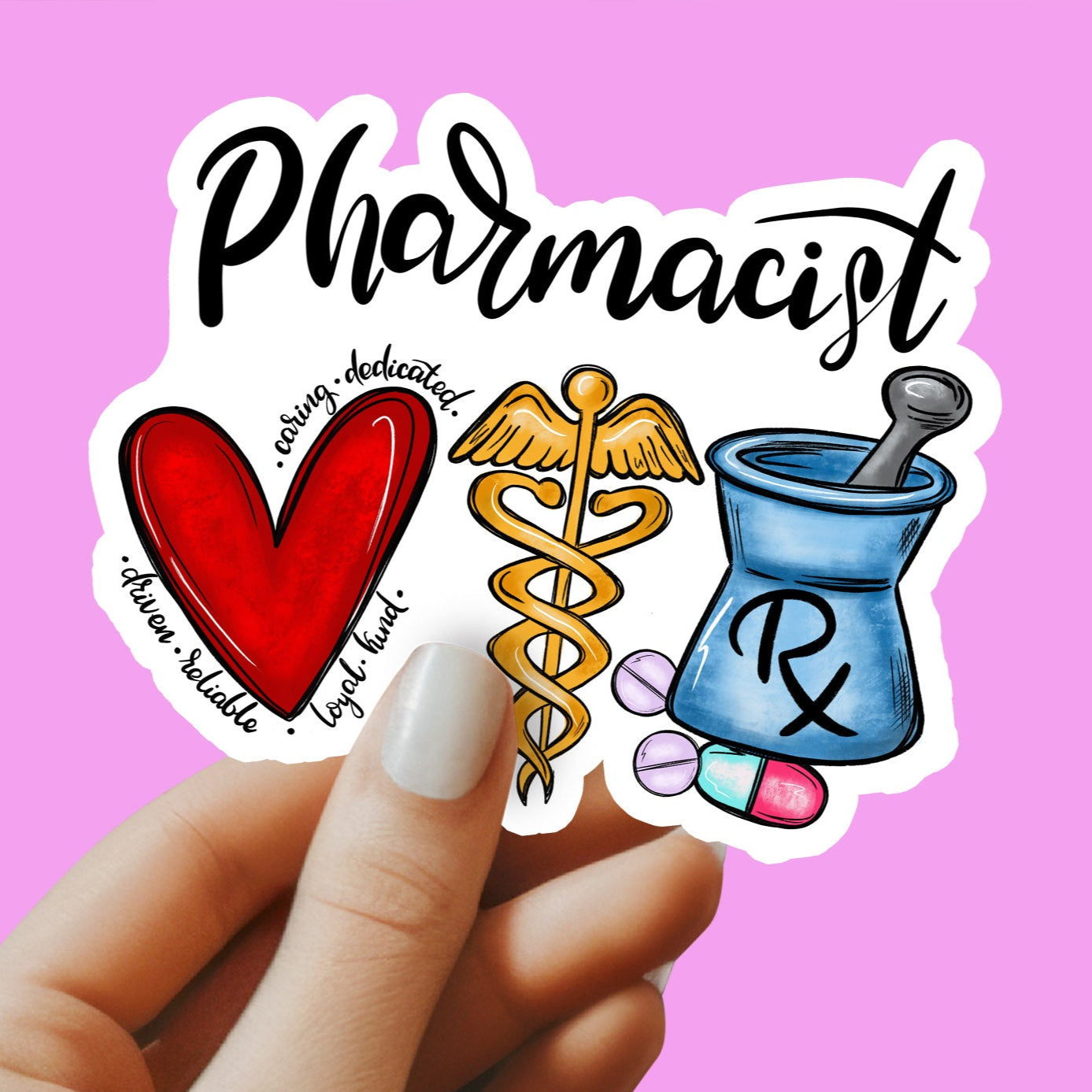 Pharmacist Sticker - Pharmacy Sticker - Pharmacy Tech Sticker - Decorative Sticker - Sticker