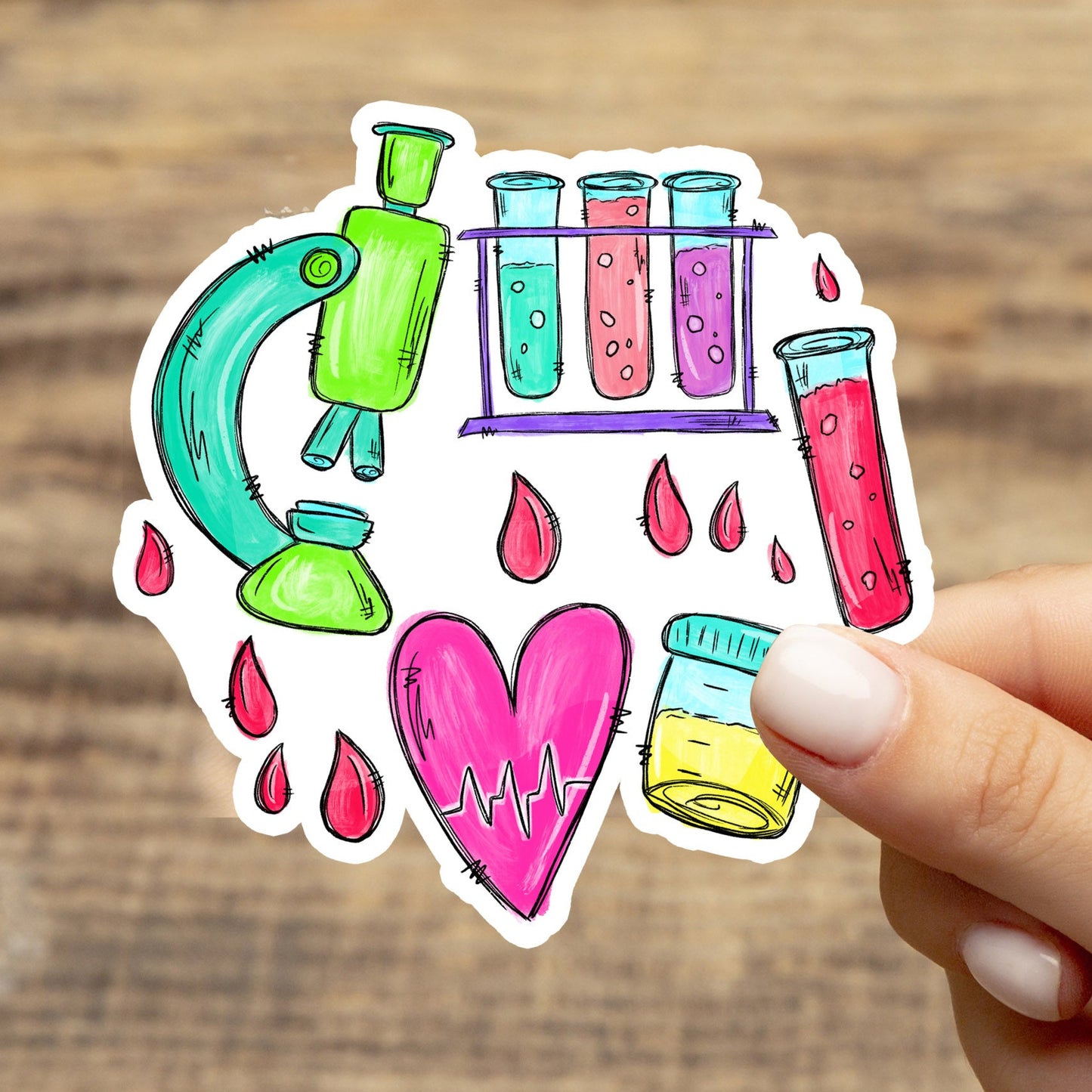 Phlebotomist Sticker - Lab Tech Sticker - Decorative Sticker - Sticker