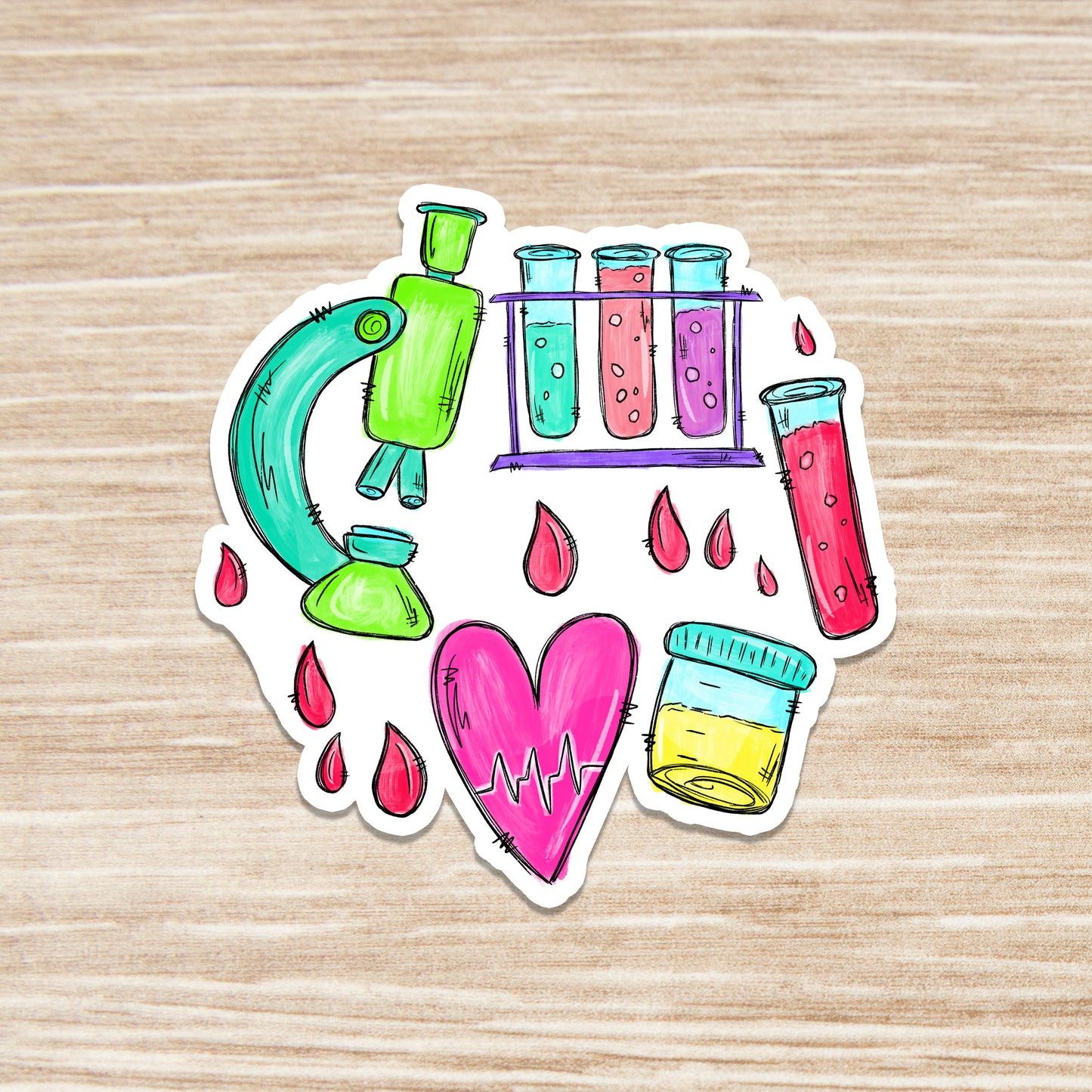 Phlebotomist Sticker - Lab Tech Sticker - Decorative Sticker - Sticker