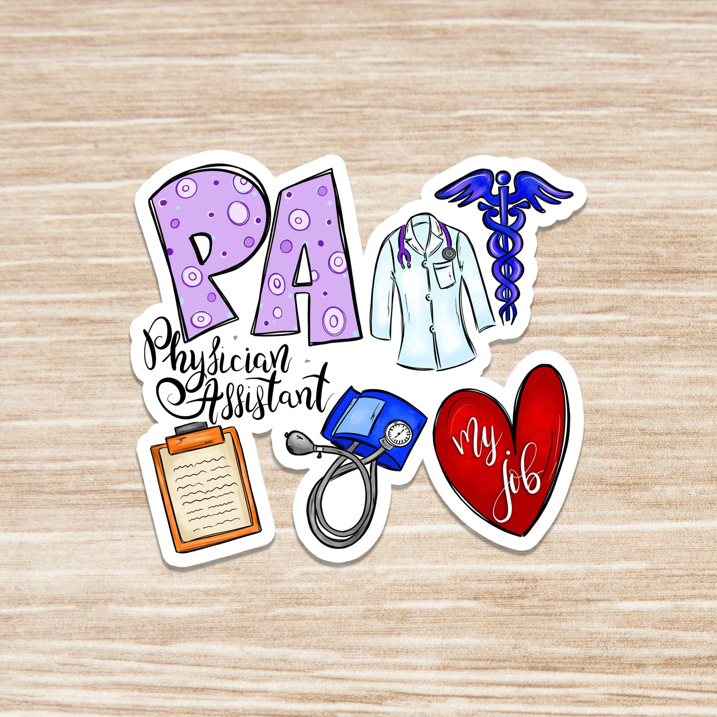 Physician Assistant Sticker - PA Sticker - Decorative Sticker - Sticker