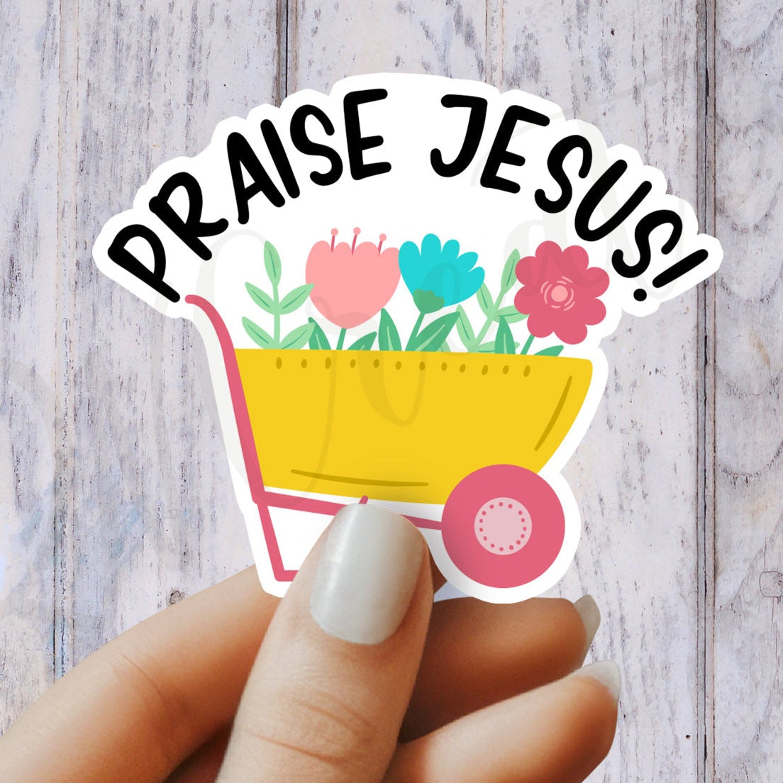 Praise Jesus Sticker - Religious Sticker - Bible Sticker