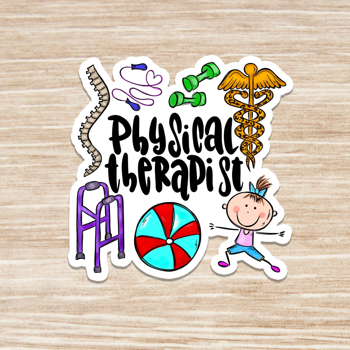 Physical Therapist Sticker - PT Sticker - PT Gift - Decorative Sticker - Sticker