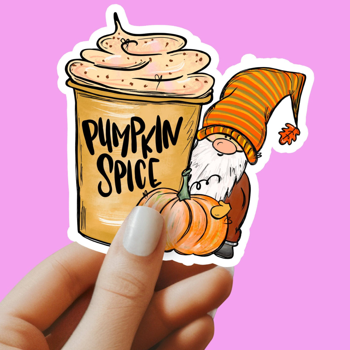 Fall Pumpkin Spice Sticker - Fall Sticker - Decorative Sticker - Sticker