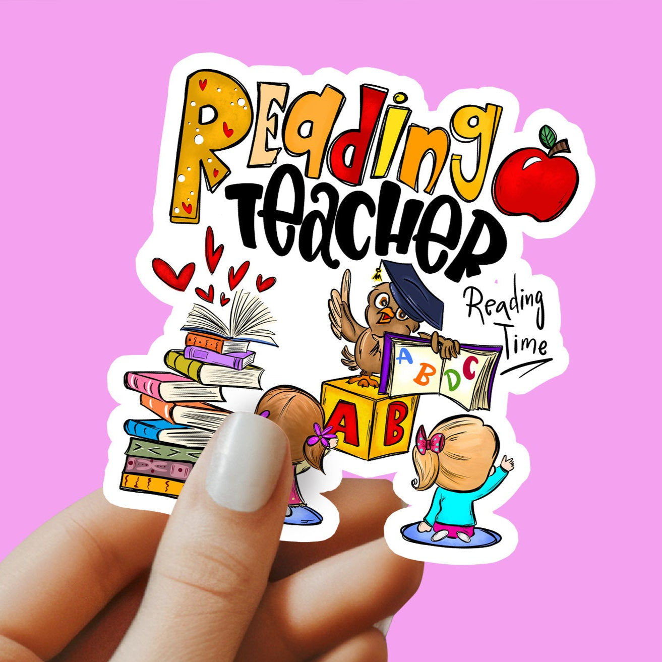 Reading Teacher Sticker - Teacher Sticker - Teacher Gift - Decorative Sticker - Sticker