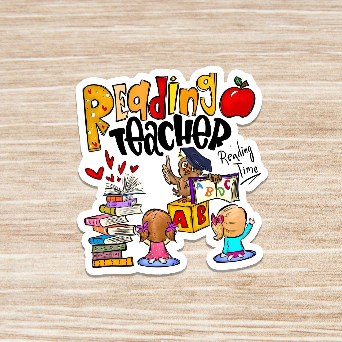 Reading Teacher Sticker - Teacher Sticker - Teacher Gift - Decorative Sticker - Sticker