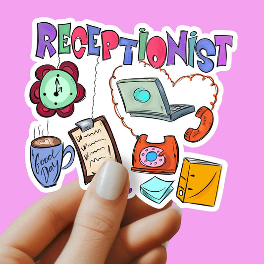 Receptionist Sticker - Decorative Sticker - Sticker