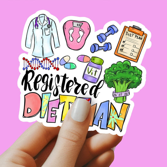 Registered Dietician Sticker - Dietician Sticker - Nutritionist Sticker - Decorative Sticker - Sticker