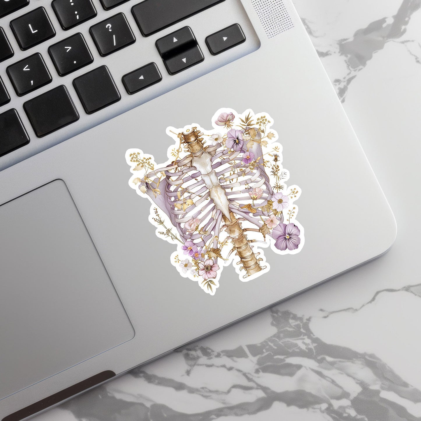 Ribs Sticker - Ribs with Flower Sticker - Anatomy Sticker -  Medical Sticker - Medical Gift - Decorative Sticker - Sticker