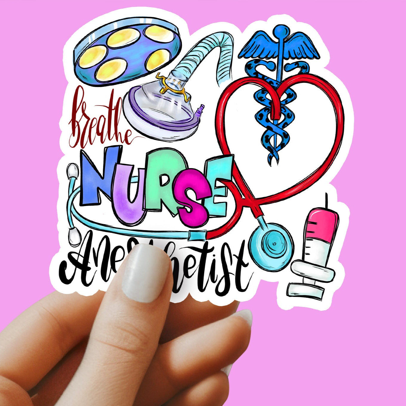 Nurse Anesthetist Sticker - CRNA Sticker - Decorative Sticker - Sticker