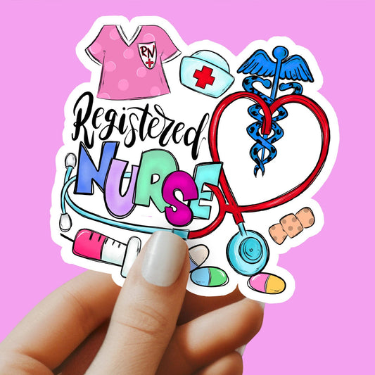 Registered Nurse Sticker - RN Sticker - Nurse Gift - Decorative Sticker - Sticker