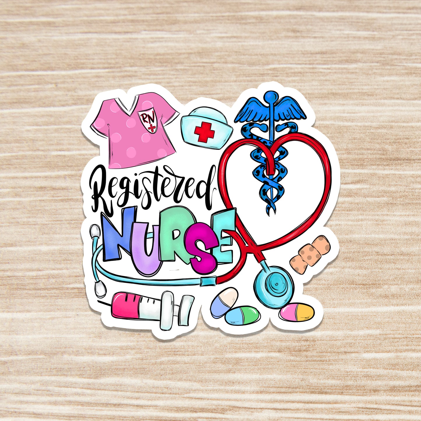 Registered Nurse Sticker - RN Sticker - Nurse Gift - Decorative Sticker - Sticker