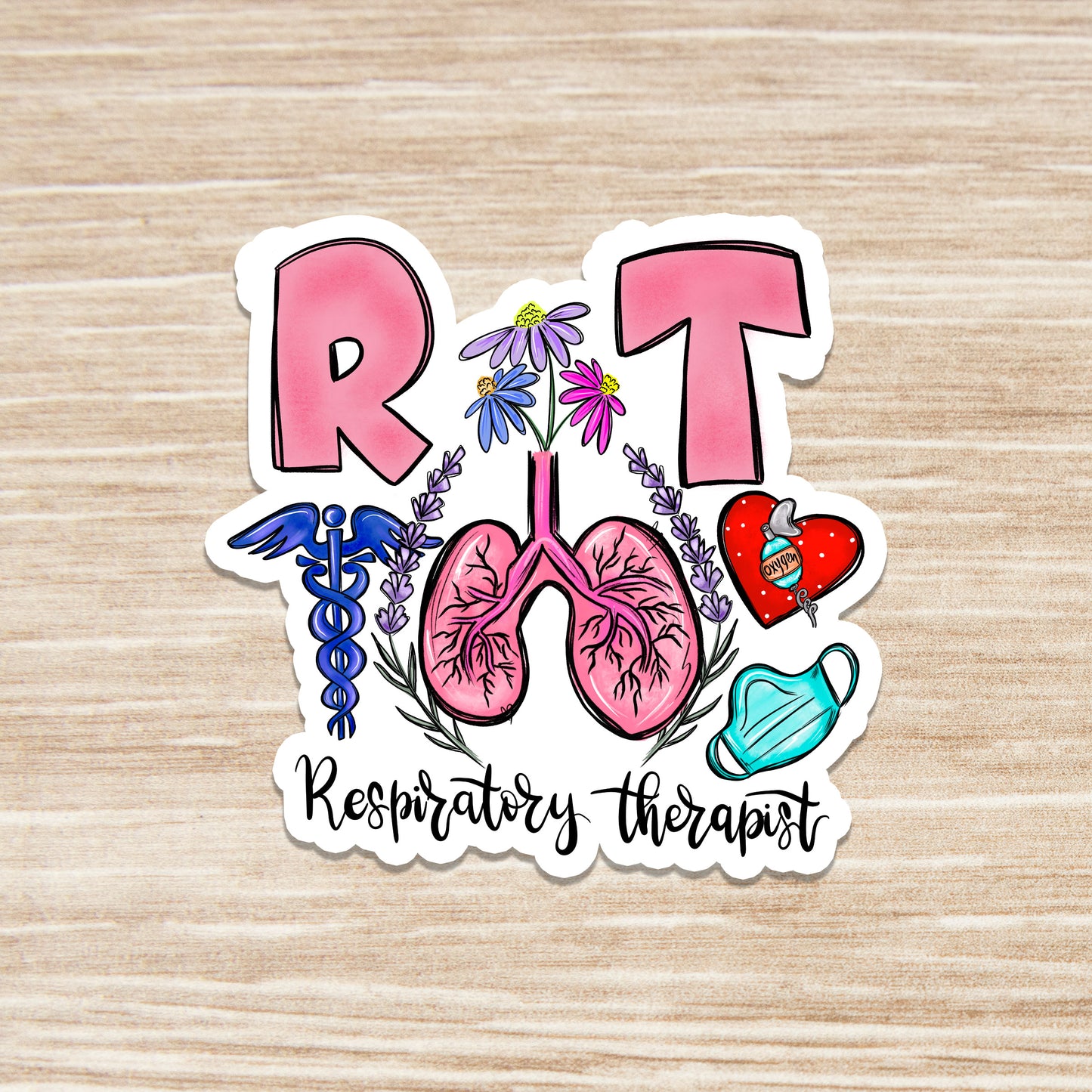 Respiratory Therapist Sticker - RT Sticker - RT Gift - Decorative Sticker - Sticker