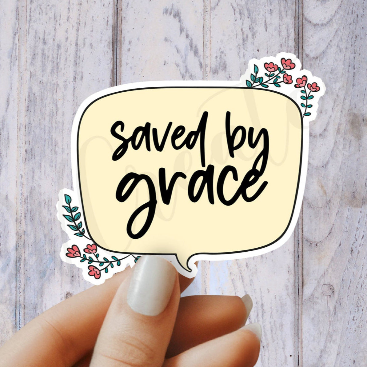 Saved by Grace Sticker - Religious Sticker - Bible Sticker