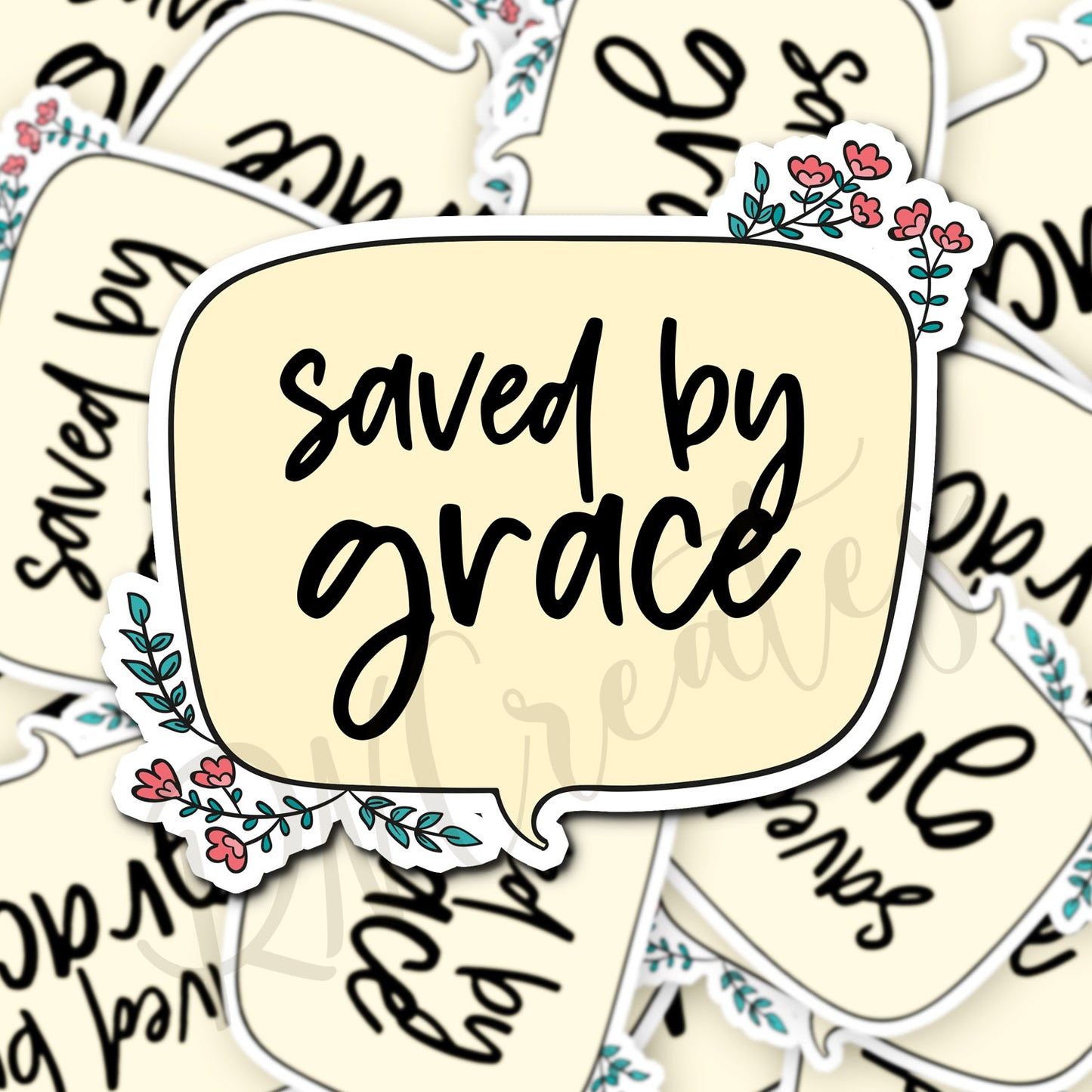 Saved by Grace Sticker - Religious Sticker - Bible Sticker