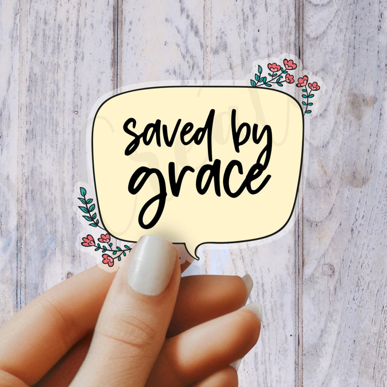 Saved by Grace Sticker - Religious Sticker - Bible Sticker