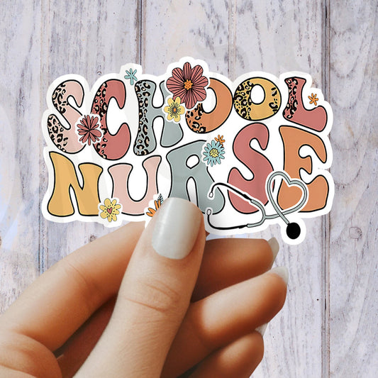 School Nurse Sticker - School RN Sticker - Nurse Gift - Decorative Sticker - Sticker