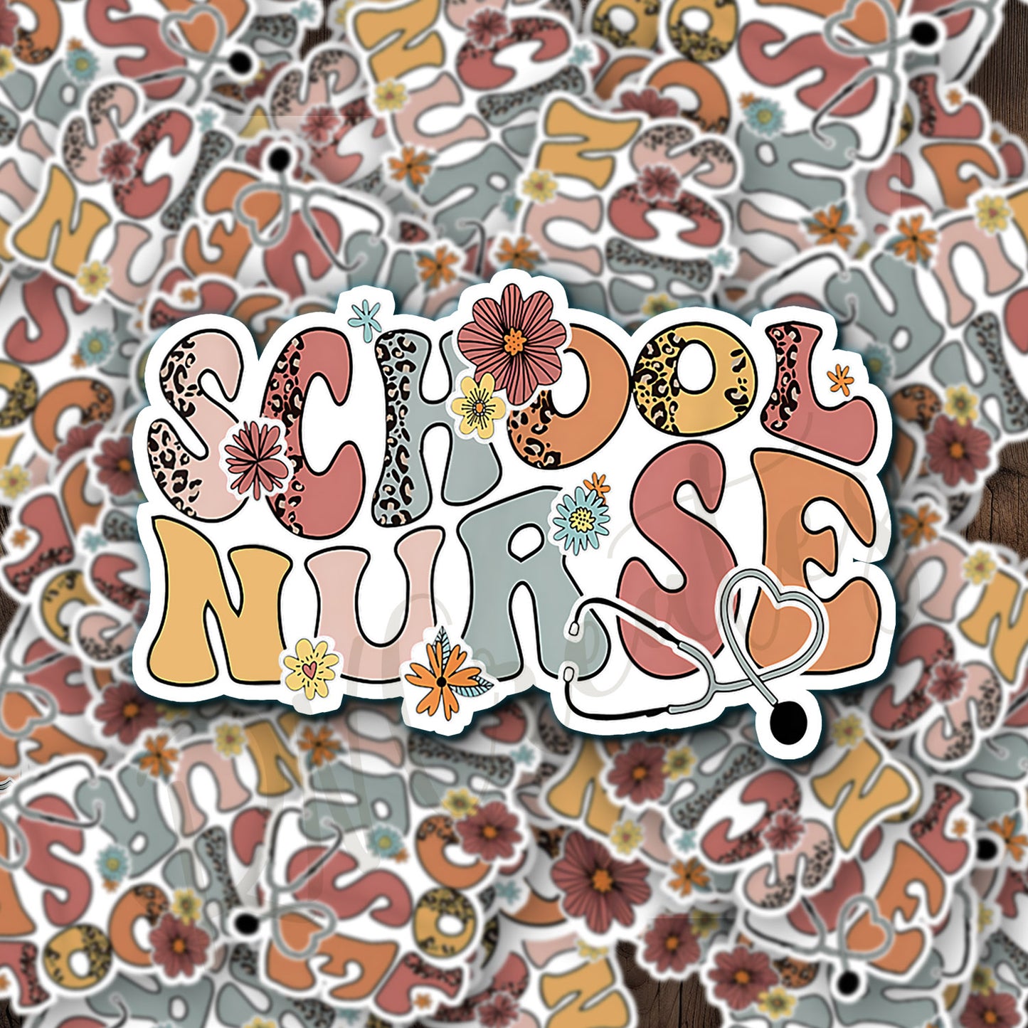 School Nurse Sticker - School RN Sticker - Nurse Gift - Decorative Sticker - Sticker