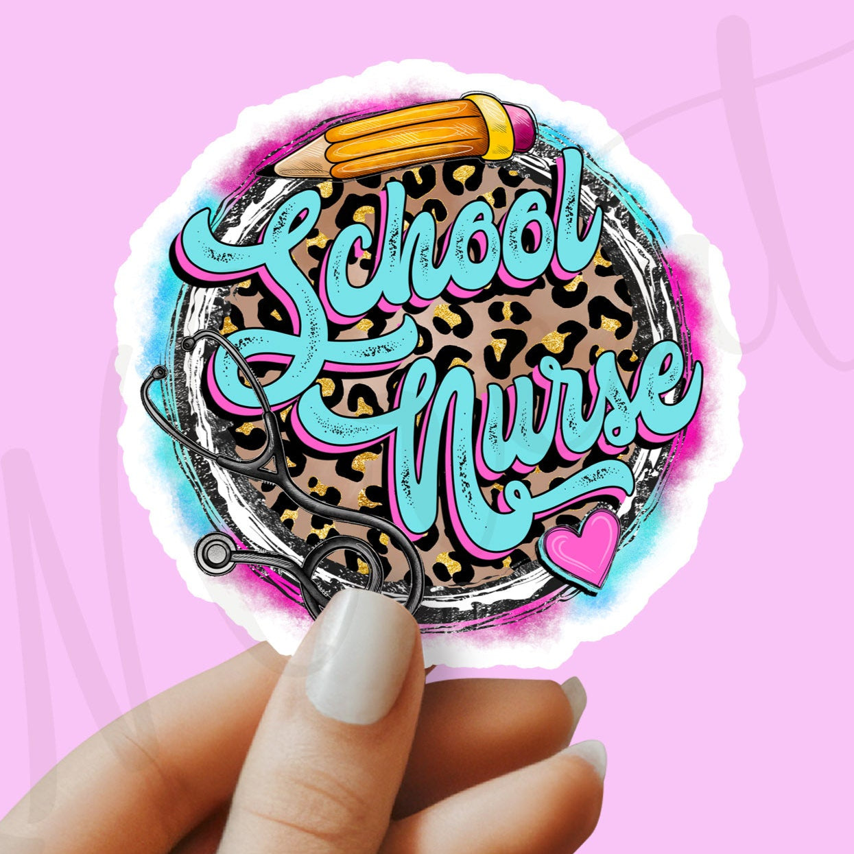 School Nurse Sticker - School RN Sticker - Nurse Gift - Decorative Sticker - Sticker