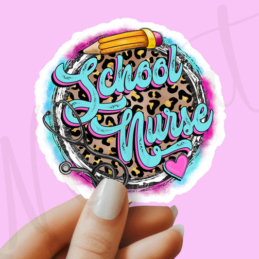 School Nurse Sticker - School RN Sticker - Nurse Gift - Decorative Sticker - Sticker