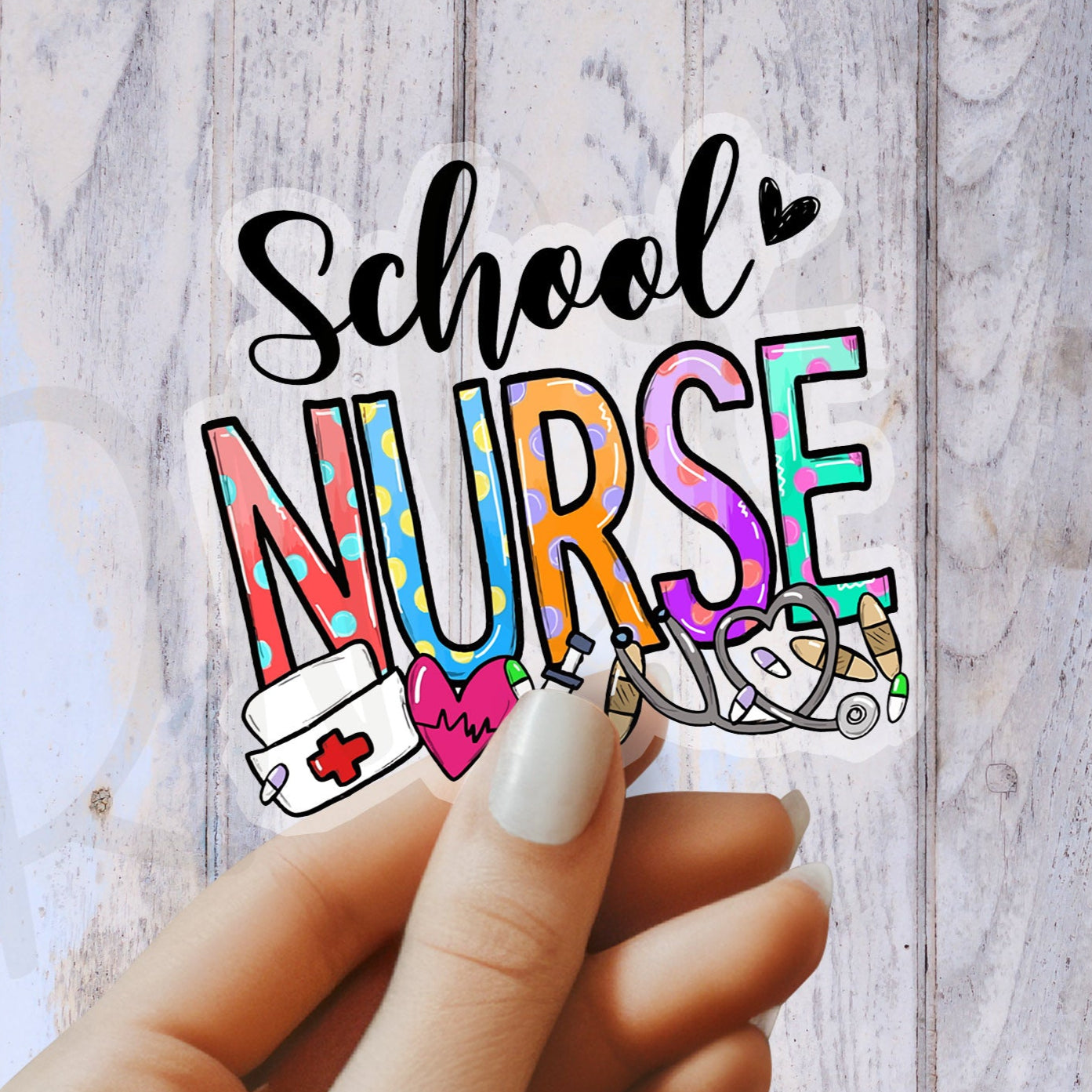 School Nurse Sticker - School RN Sticker - Nurse Gift - Decorative Sticker - Sticker