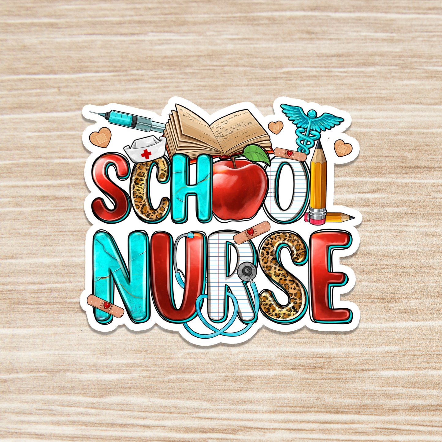 School Nurse Sticker - School RN Sticker - Nurse Gift - Decorative Sticker - Sticker