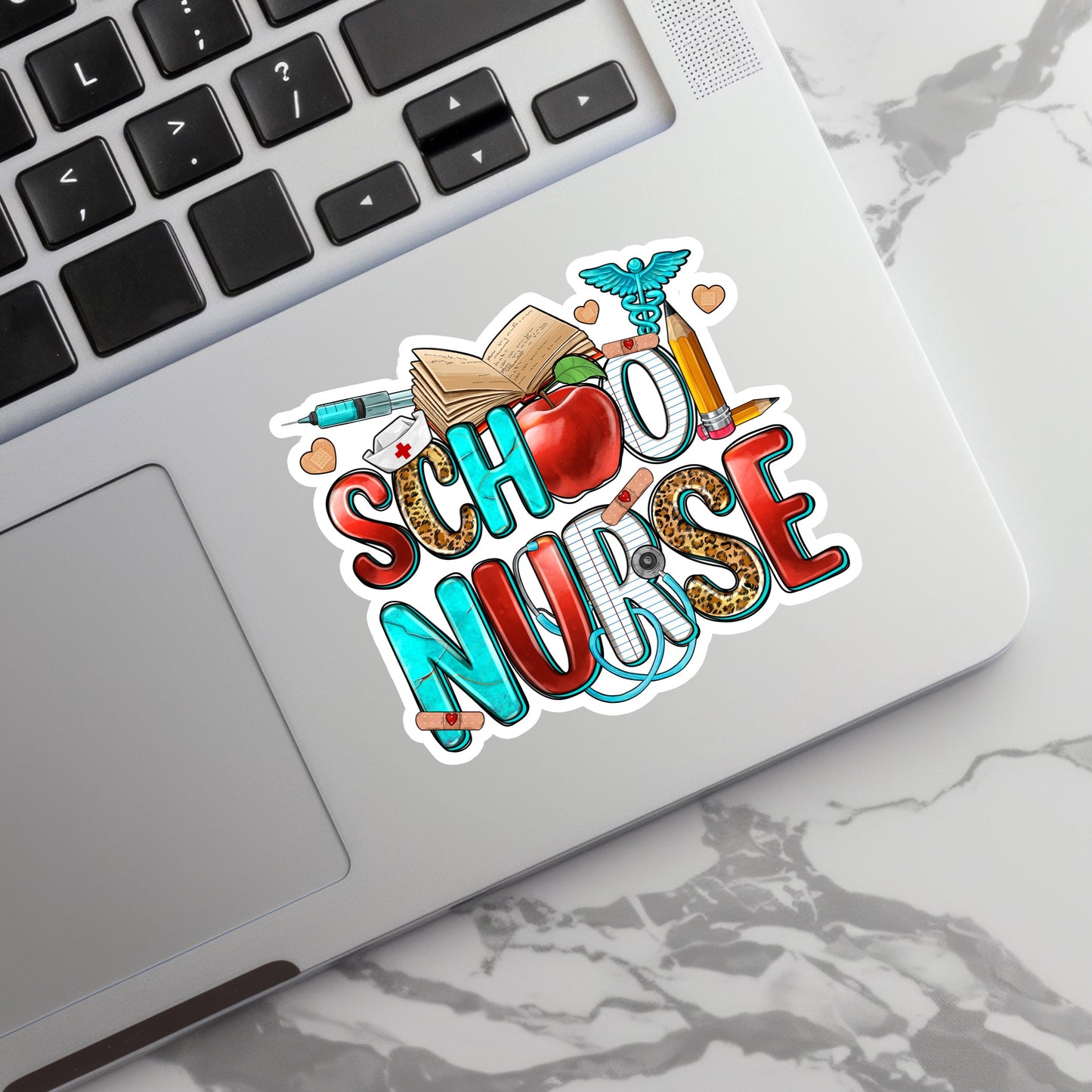 School Nurse Sticker - School RN Sticker - Nurse Gift - Decorative Sticker - Sticker