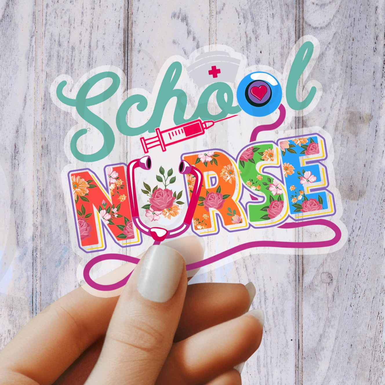 School Nurse Sticker - School RN Sticker - Nurse Gift - Decorative Sticker - Sticker