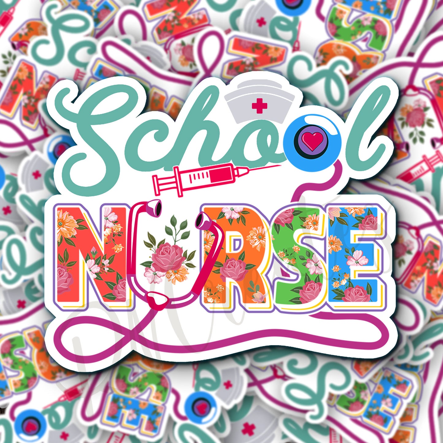 School Nurse Sticker - School RN Sticker - Nurse Gift - Decorative Sticker - Sticker