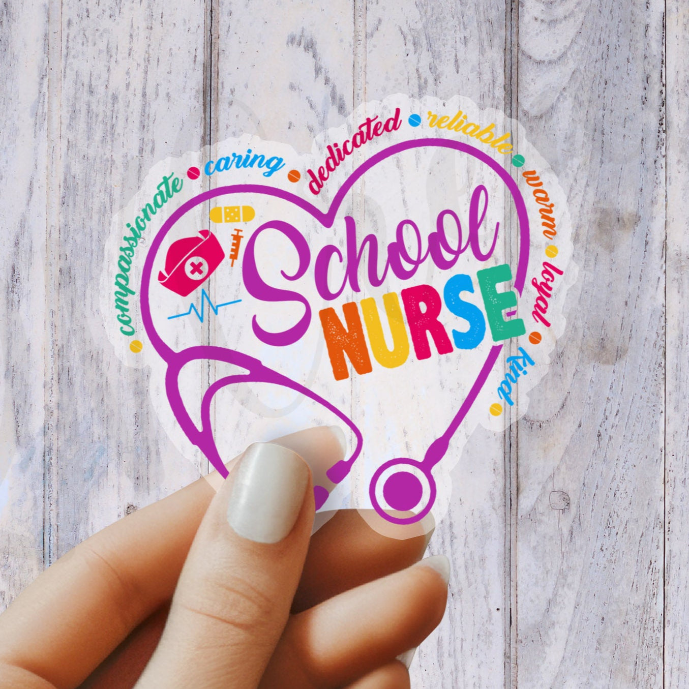 School Nurse Sticker - School RN Sticker - Nurse Gift - Decorative Sticker - Sticker