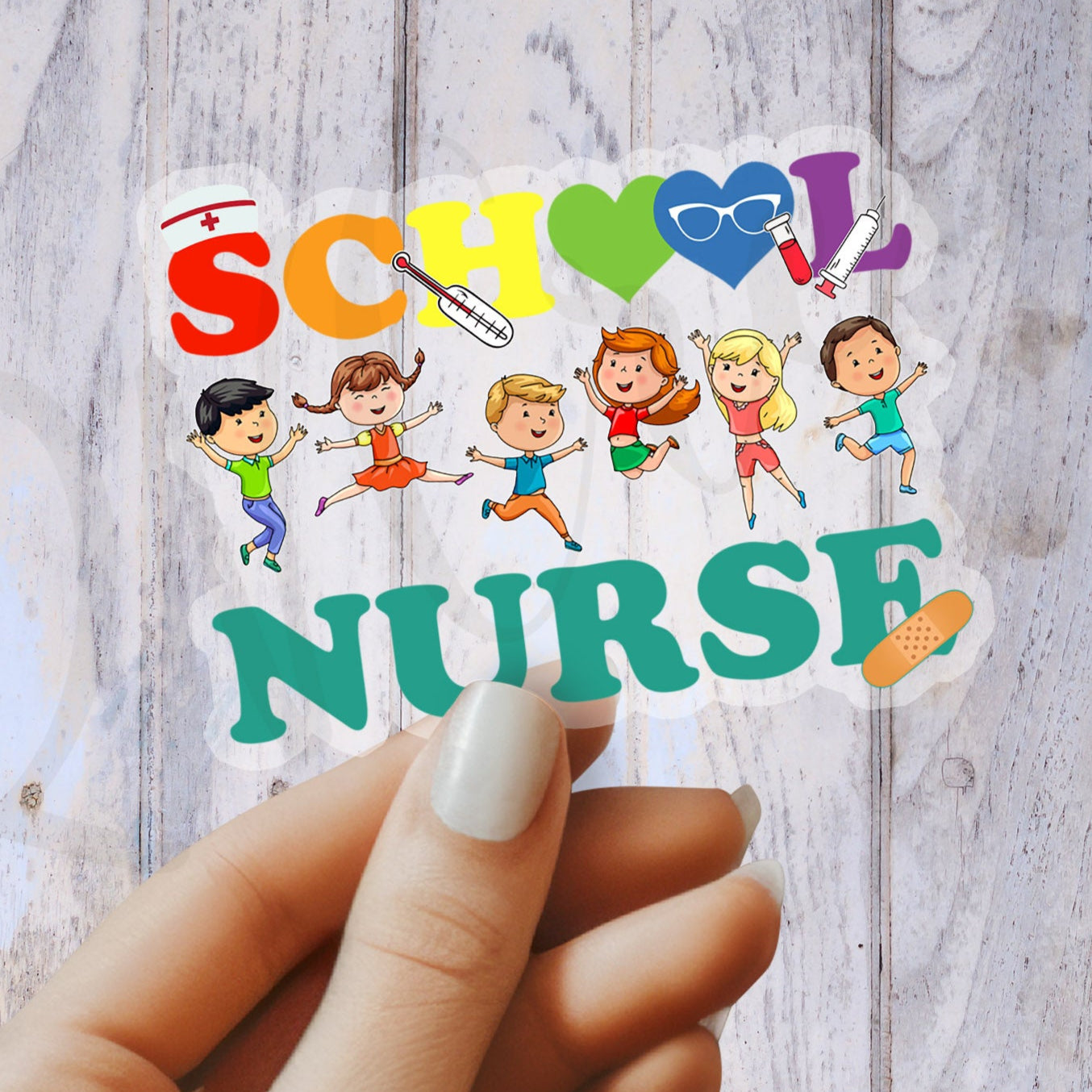 School Nurse Sticker - School RN Sticker - Nurse Gift - Decorative Sticker - Sticker