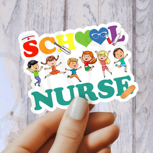 School Nurse Sticker - School RN Sticker - Nurse Gift - Decorative Sticker - Sticker