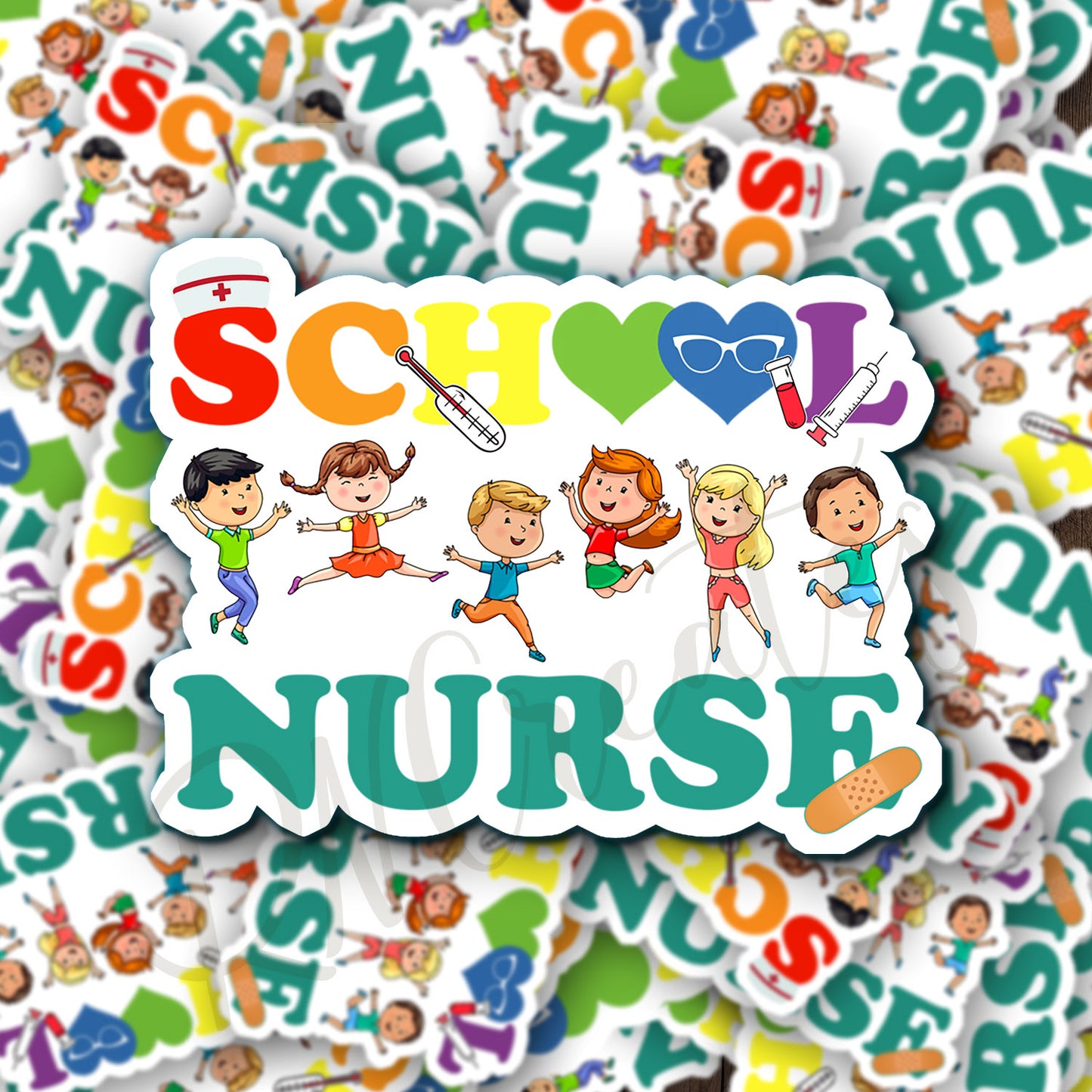 School Nurse Sticker - School RN Sticker - Nurse Gift - Decorative Sticker - Sticker