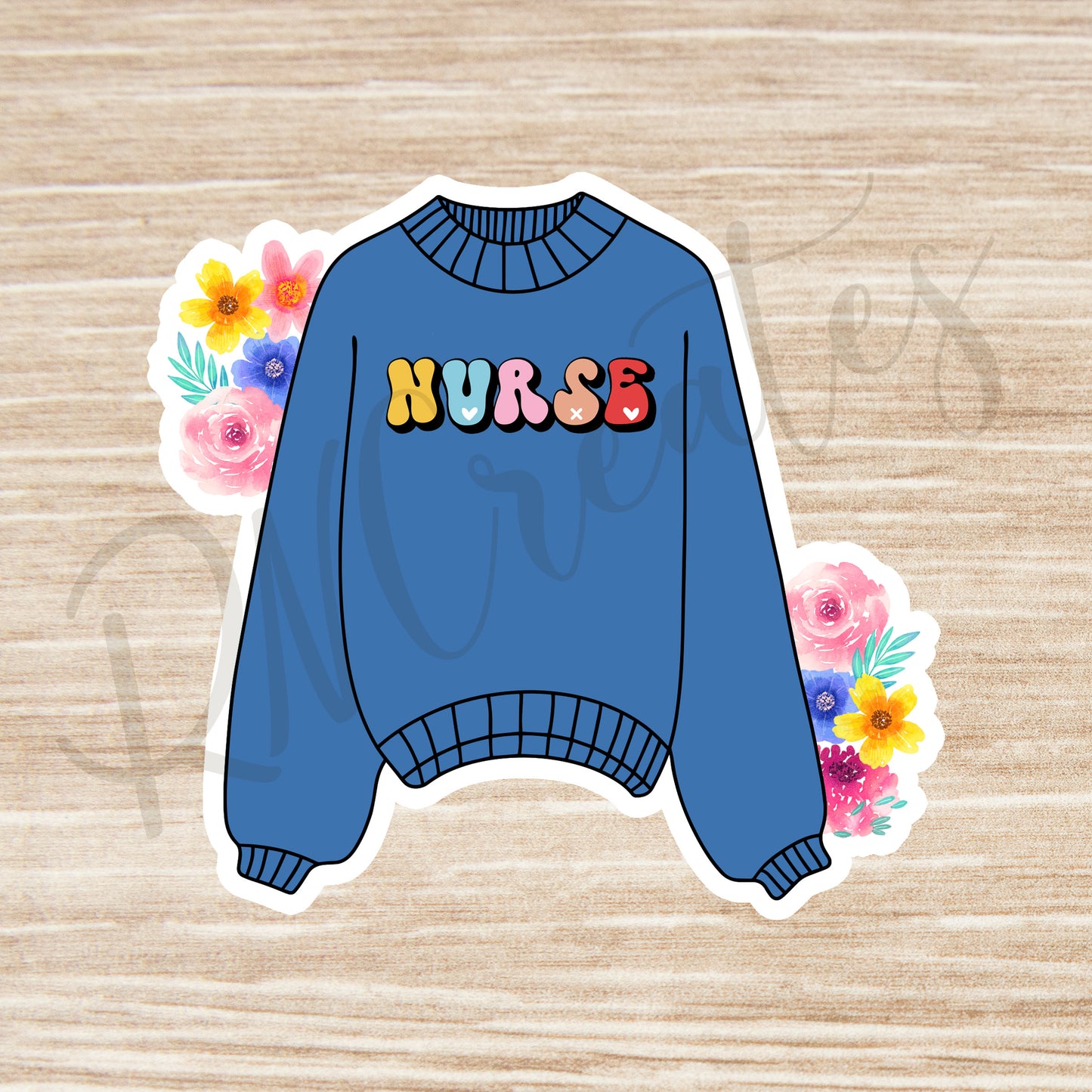 Nurse on Sweater Sticker - Nurse Sticker - RN Sticker - Nurse Gift - Decorative Sticker - Sticker