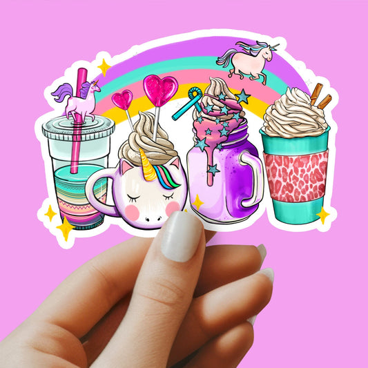 Unicorn Sticker - Rainbow Unicorn Sticker - Decorative Sticker - Sticker