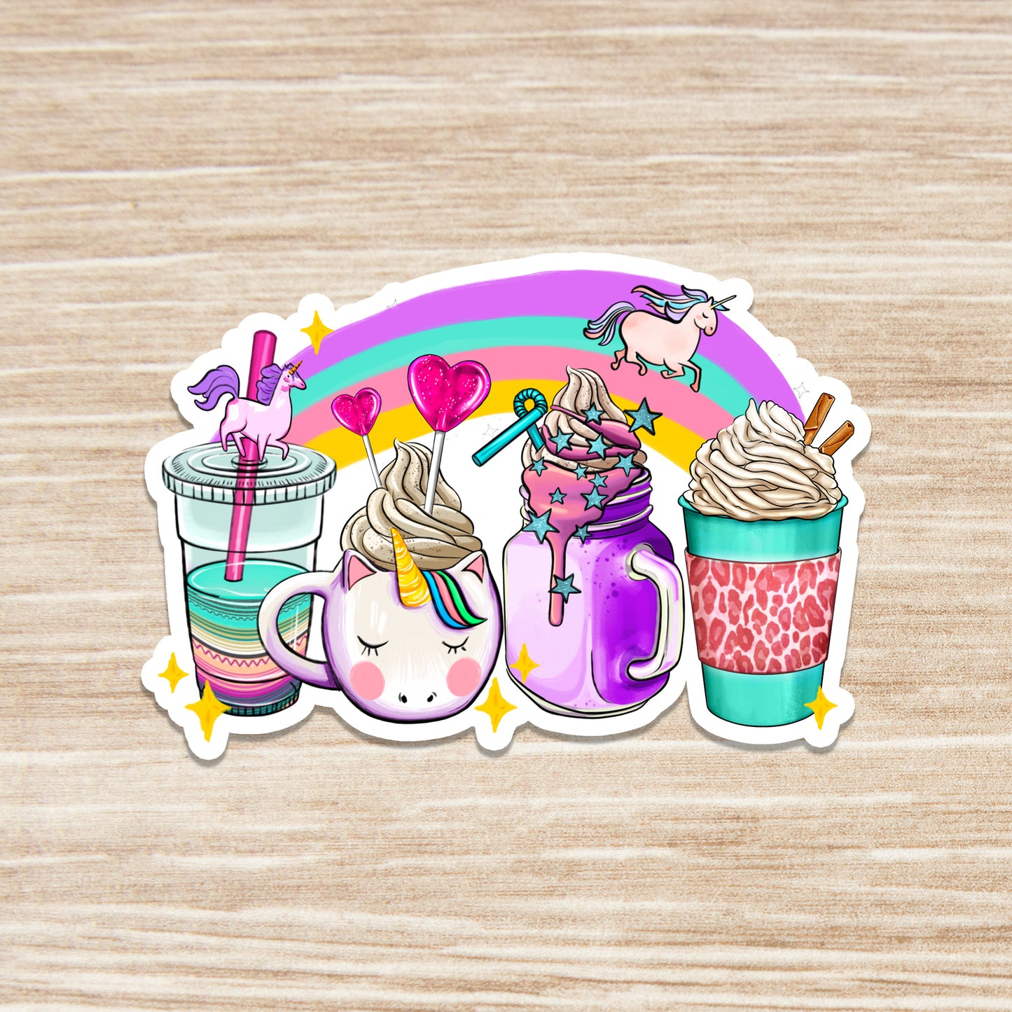 Unicorn Sticker - Rainbow Unicorn Sticker - Decorative Sticker - Sticker