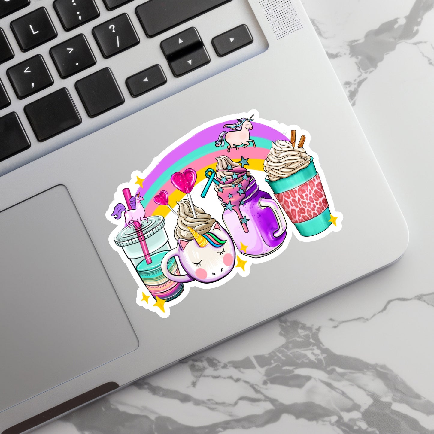 Unicorn Sticker - Rainbow Unicorn Sticker - Decorative Sticker - Sticker